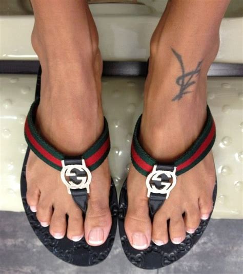 gucci flipflops on feet|Gucci Flip Flops clearance.